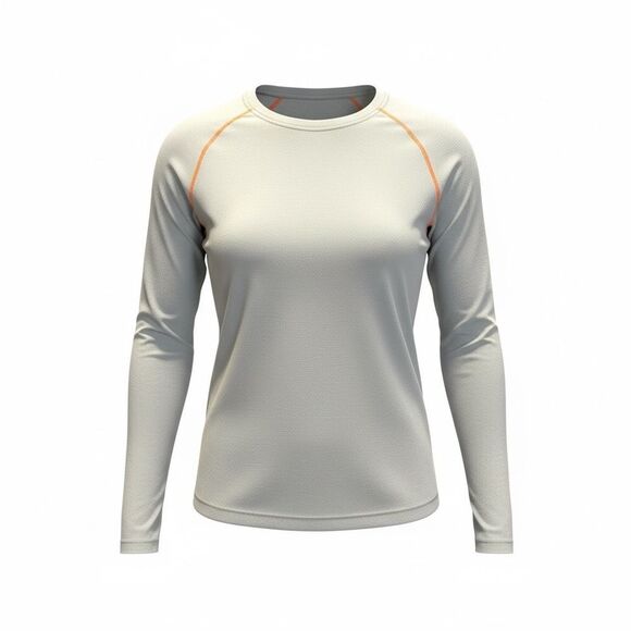 EUC Lululemon Women’s Pale Gray Long Sleeve Fitted Athletic Shirt Thumb Holes- 6 - Picture 1 of 4